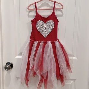 Ooh la la valentines tulle heart sequins dress